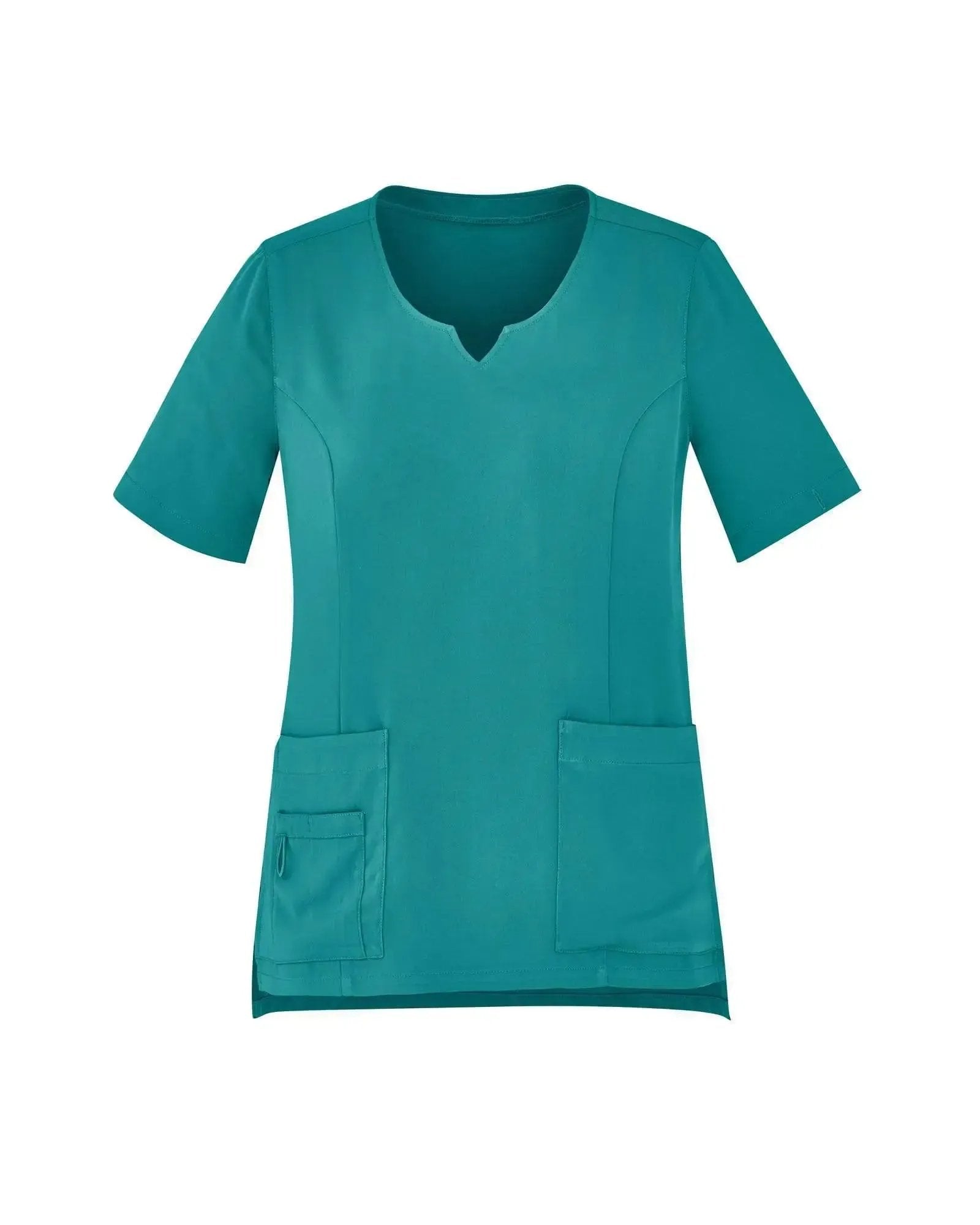 Biz Care Womens Avery Tailored Fit Round Neck Scrub Top CST942LS